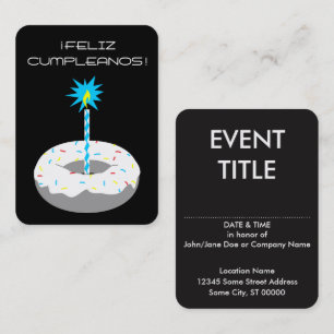 feliz cumpleanos rosquilla business card
