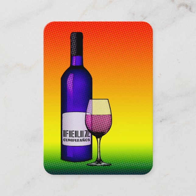 feliz cumpleanos salud business card (Front)