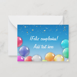 ¡Feliz cumpleaños! Spanish Birthday Card