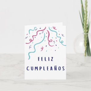 Feliz cumpleaños Spanish birthday Card
