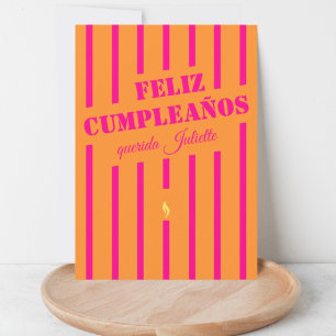 Feliz cumpleaños spanish birthday greeting card