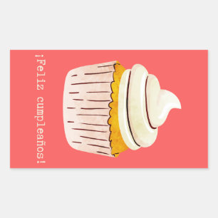 ¡Feliz cumpleaños!, Spanish happy birthday  Rectangular Sticker