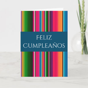 Feliz Cumpleaños Spanish Mexican Blanket Birthday Card