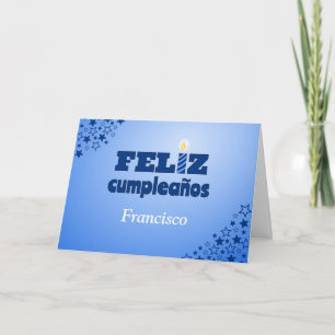 Feliz cumpleaños spanish personalised birthday card