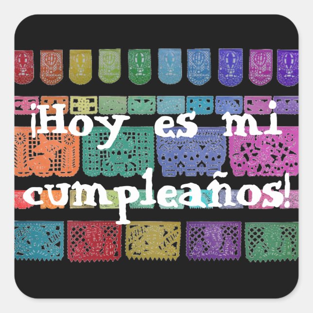 Feliz Cumpleanos Sticker (Front)