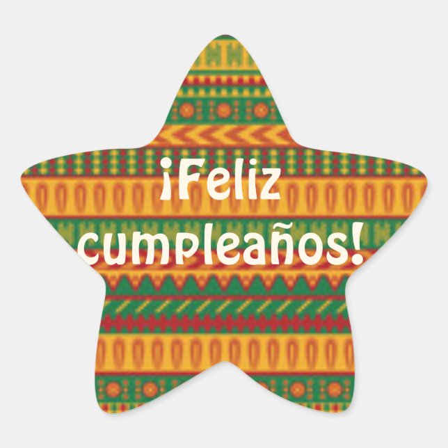 Feliz Cumpleanos Sticker (Front)