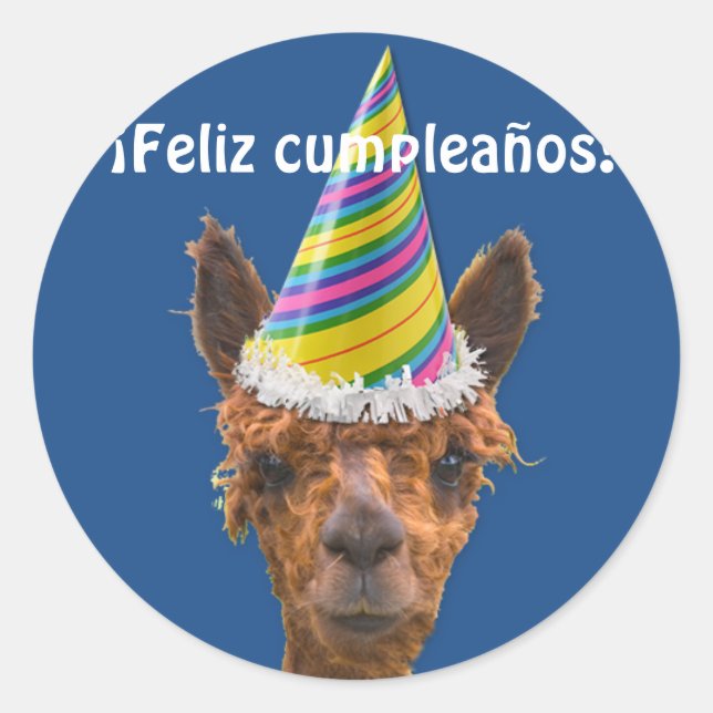 Feliz Cumpleanos Sticker (Front)