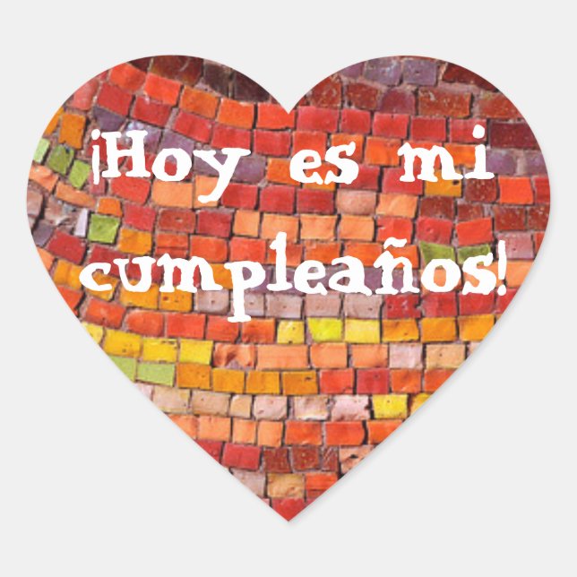 Feliz Cumpleanos Sticker (Front)