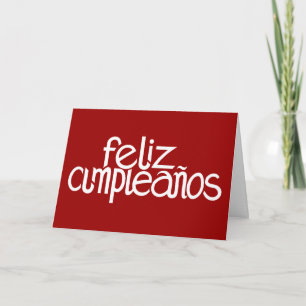 Feliz Cumpleaños white Card