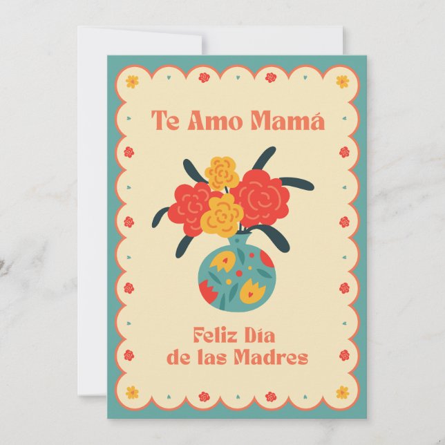 Feliz Día de las Madres | Te Amo Mamá  Thank You Card (Front)