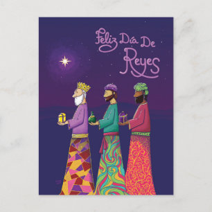 Feliz Día de Reyes / Happy Three Kings Day Holiday Postcard