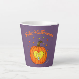 Feliz Halloween pumpkin mug