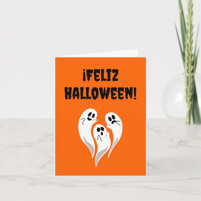 Feliz Halloween (Spanish Halloween) Card (Front)