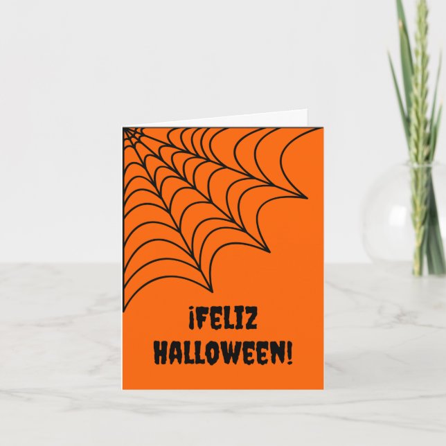 Feliz Halloween (Spanish Halloween)  Card (Front)