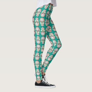 Feliz Muertos Colourful Sugar Skull Leggings