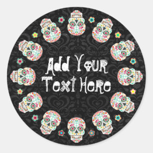 Feliz Muertos - Custom Sugar Skull Stickers