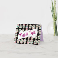 Feliz Muertos - Custom Sugar Skull Thank You Card