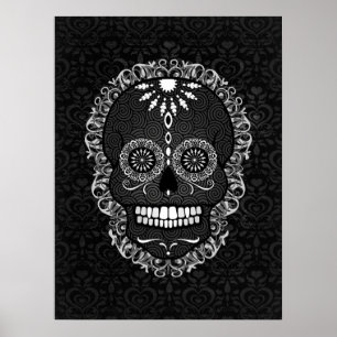 Feliz Muertos - Festive Sugar Skull Art Poster