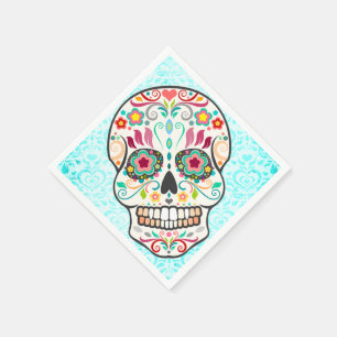 Feliz Muertos - Festive Sugar Skull Paper Napkins