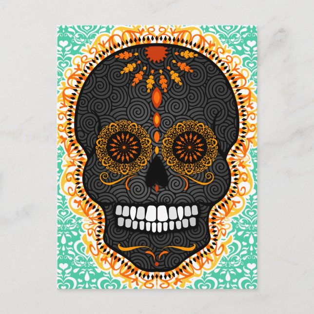Feliz Muertos - Happy Sugar Skull Postcard (Front)