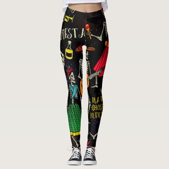 FELIZ MUERTOS Leggings (Front)