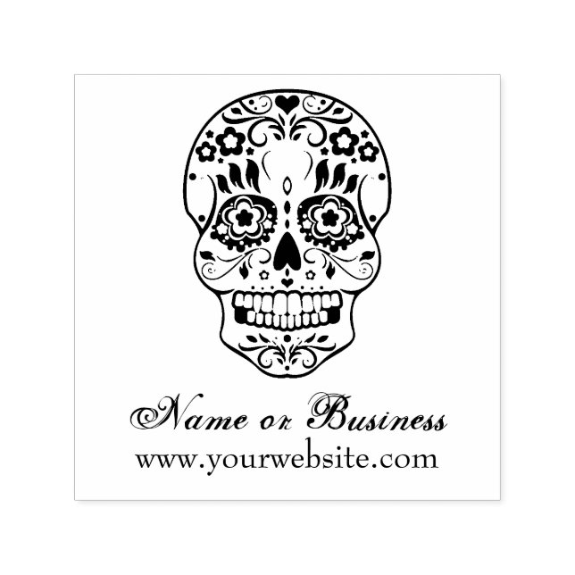 Feliz Muertos Personalised Text Self Inking Stamp (Design)