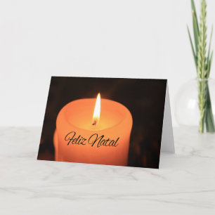 Feliz Natal Burning candles christmas Holiday Card