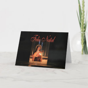 Feliz Natal  Burning candles christmas Holiday Card