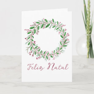 Feliz Natal, Portugese Christmas  Holiday Card