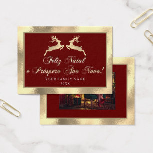 Feliz Natal Próspero Anno Nuovo Photo Royal Gold