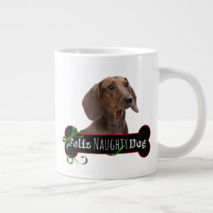 Feliz Naughty Dachshund Large Coffee Mug