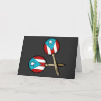 Feliz Naviadad Puerto Rican Flag Maracas Boricuas