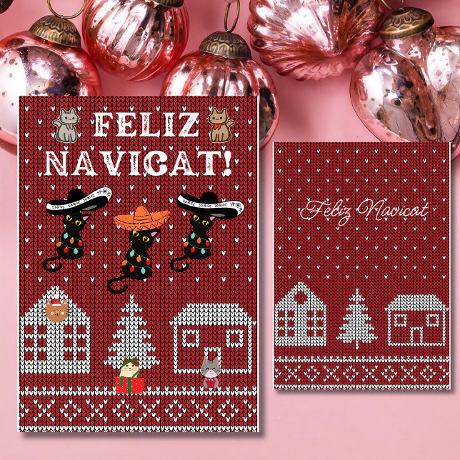 Feliz navicat funny meowy christmas  holiday card (Creator Uploaded)
