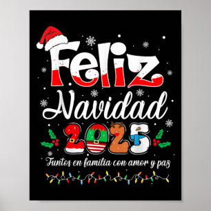 Feliz Navidad 2025 Matching Family Spanish Christm Poster