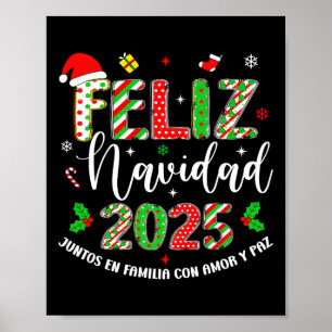 Feliz Navidad 2025 Matching Family Spanish Christm Poster