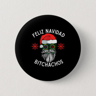 Feliz Navidad Achos Funny Spanish Merry Christmas 6 Cm Round Badge