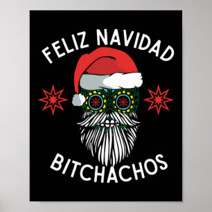 Feliz Navidad Achos Funny Spanish Merry Christmas  Poster