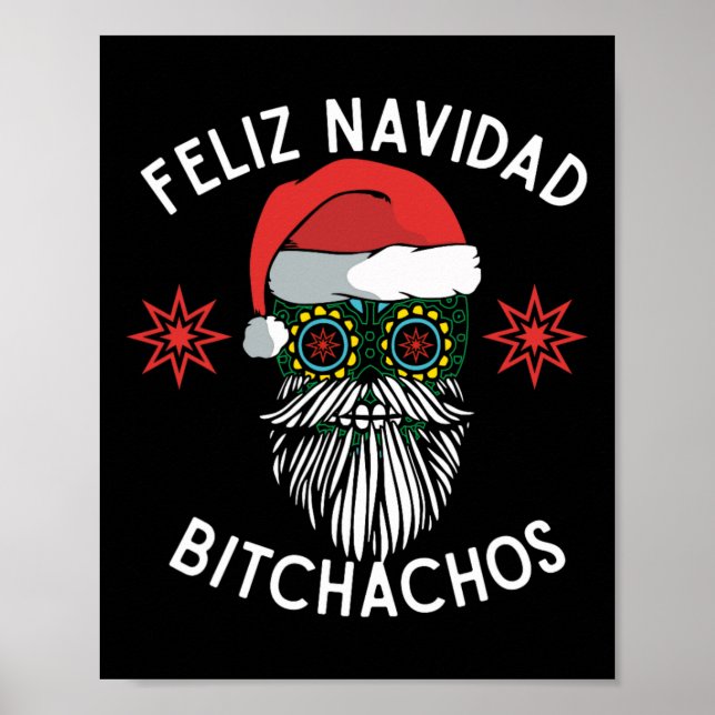 Feliz Navidad Achos Funny Spanish Merry Christmas  Poster (Front)