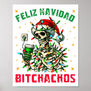 Feliz Navidad Achos Shirt Merry Xmas Christmas Lig Poster
