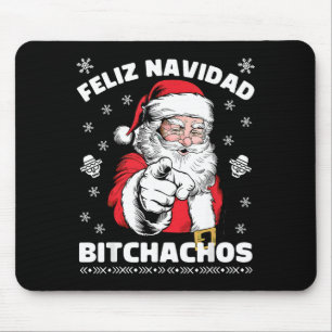 Feliz Navidad Achos Shirt Merry Xmas Funny Santa Mouse Pad