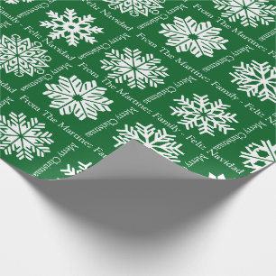 Feliz Navidad Add Family Recipients Name Christmas Wrapping Paper