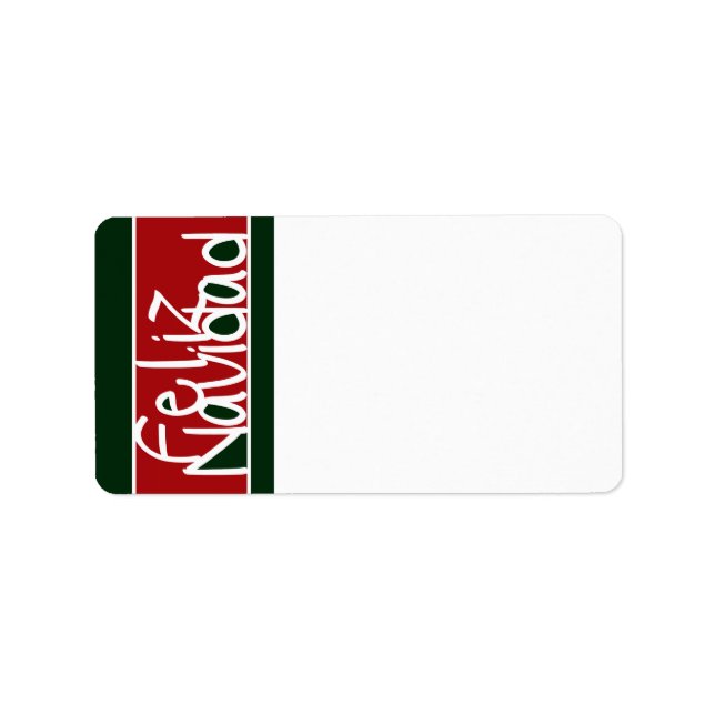 Feliz Navidad Address Labels (Front)