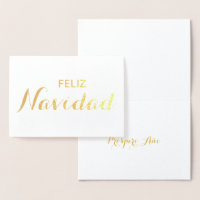 Feliz Navidad Año Spanish Christmas Elegant Script