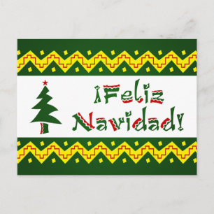 Feliz Navidad arriba Holiday Postcard