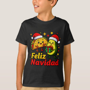 Feliz Navidad Avocado Tacos Mexican Xmas Family Ma T-Shirt