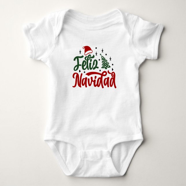 Feliz Navidad Baby Bodysuit (Front)