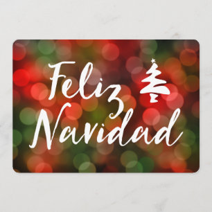 Feliz Navidad (bokeh lights) Invitation