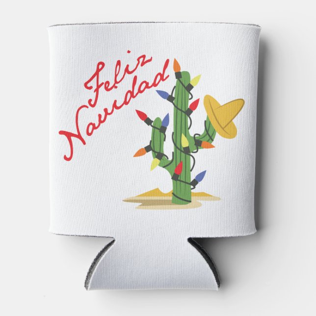 Feliz Navidad Can Cooler (Front)