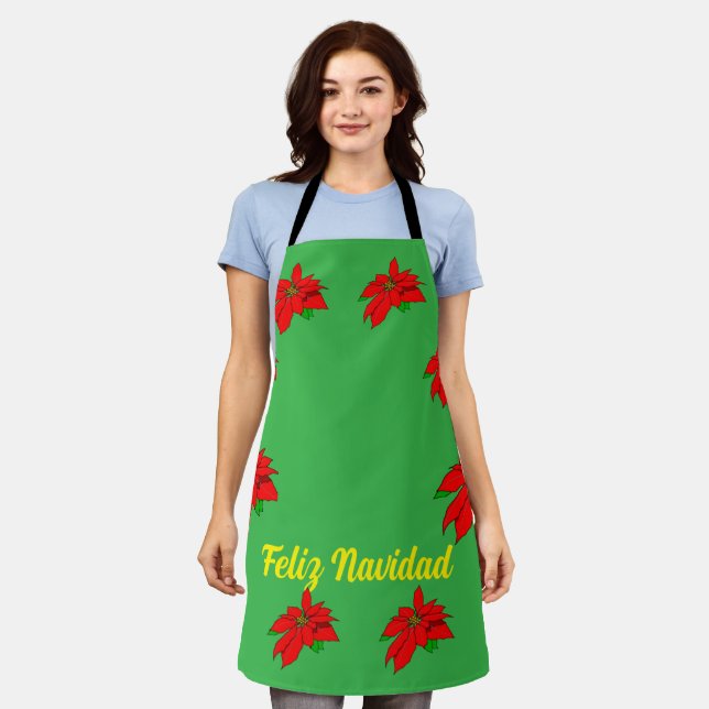 Feliz Navidad Christmas Apron (Worn)