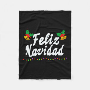 Feliz Navidad Christmas Family Men Women Kid Mexic Fleece Blanket